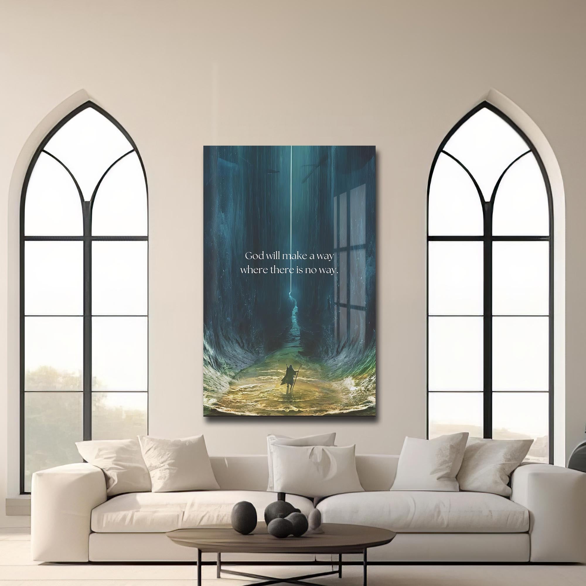 Artronauts Glass Print God Will Make a Way– Christian Tempered Glass Wall Art