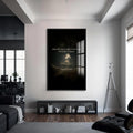 Artronauts Glass Print S | 72x46 cm | 28.3"x18.1" / Black When the Time Is Right– Christian Tempered Glass Wall Art