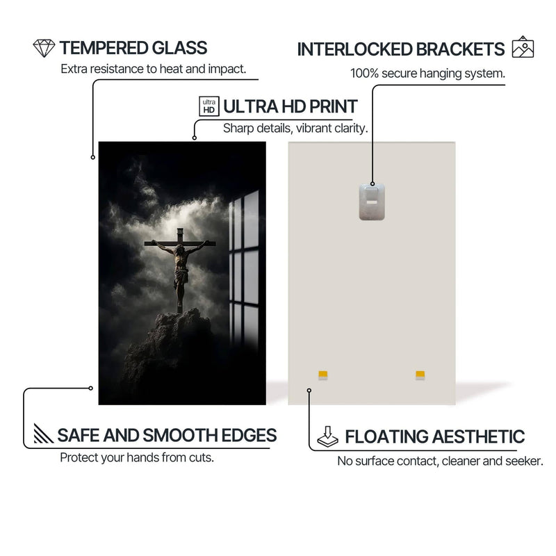 Artronauts Glass Print The Cross– Christian Tempered Glass Wall Art