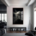 Artronauts Glass Print S | 72x46 cm | 28.3"x18.1" / Walnut The Cross– Christian Tempered Glass Wall Art