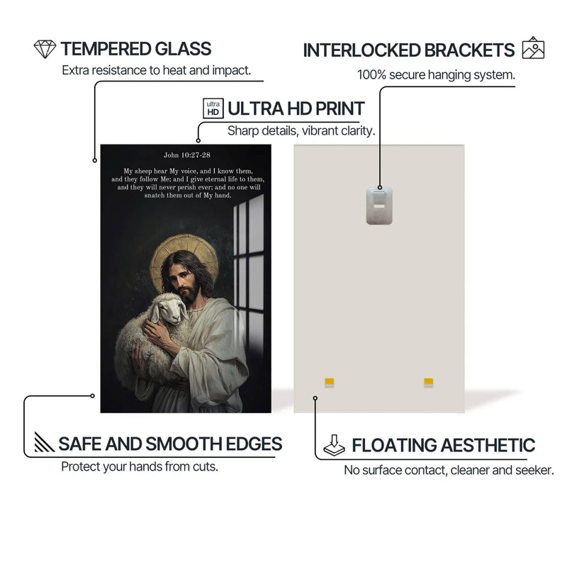 Artronauts Glass Print The Good Shepherd– Christian Tempered Glass Wall Art