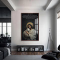 Artronauts Glass Print S | 72x46 cm | 28.3"x18.1" / Walnut The Good Shepherd– Christian Tempered Glass Wall Art