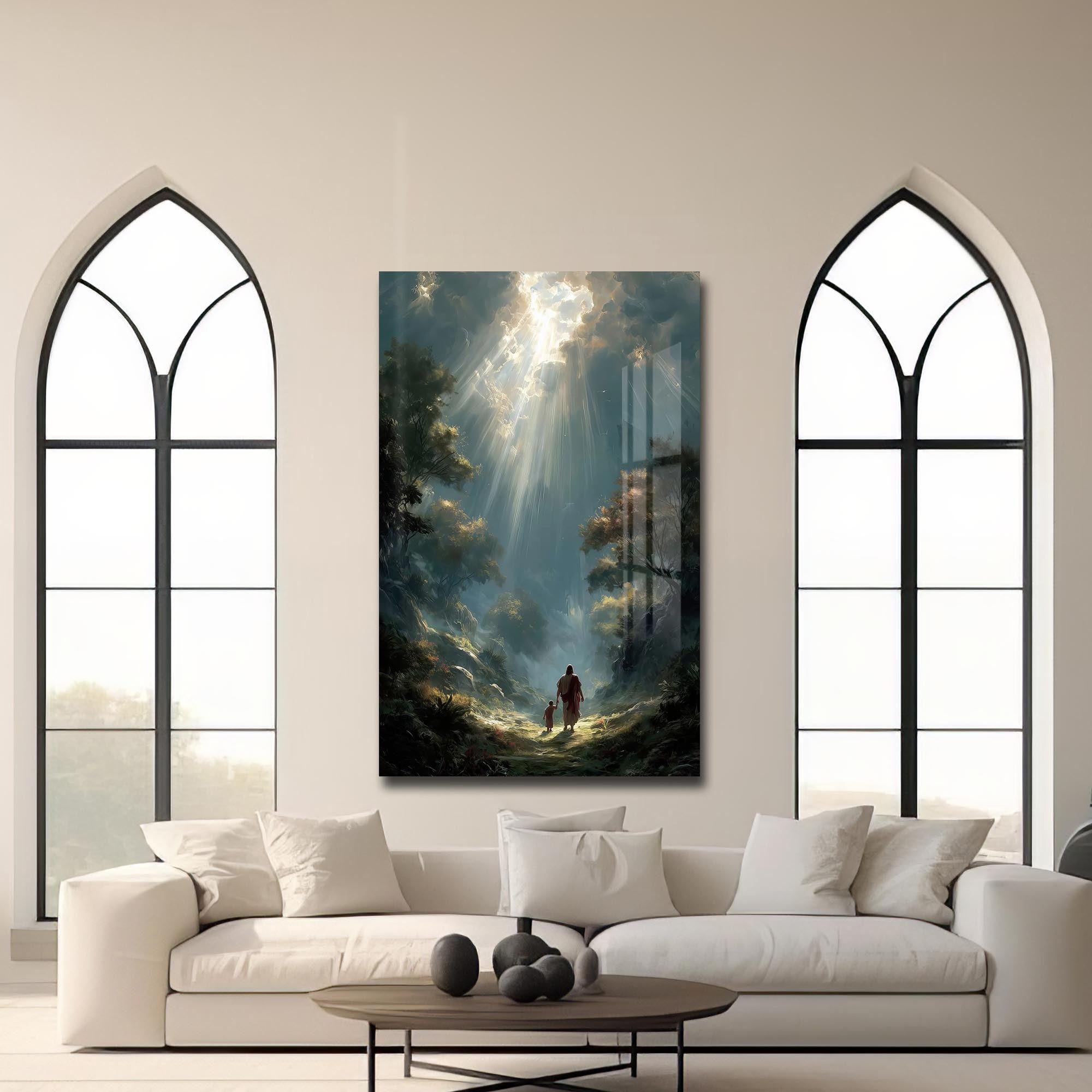 Artronauts Glass Print Walk With Me– Christian Tempered Glass Wall Art