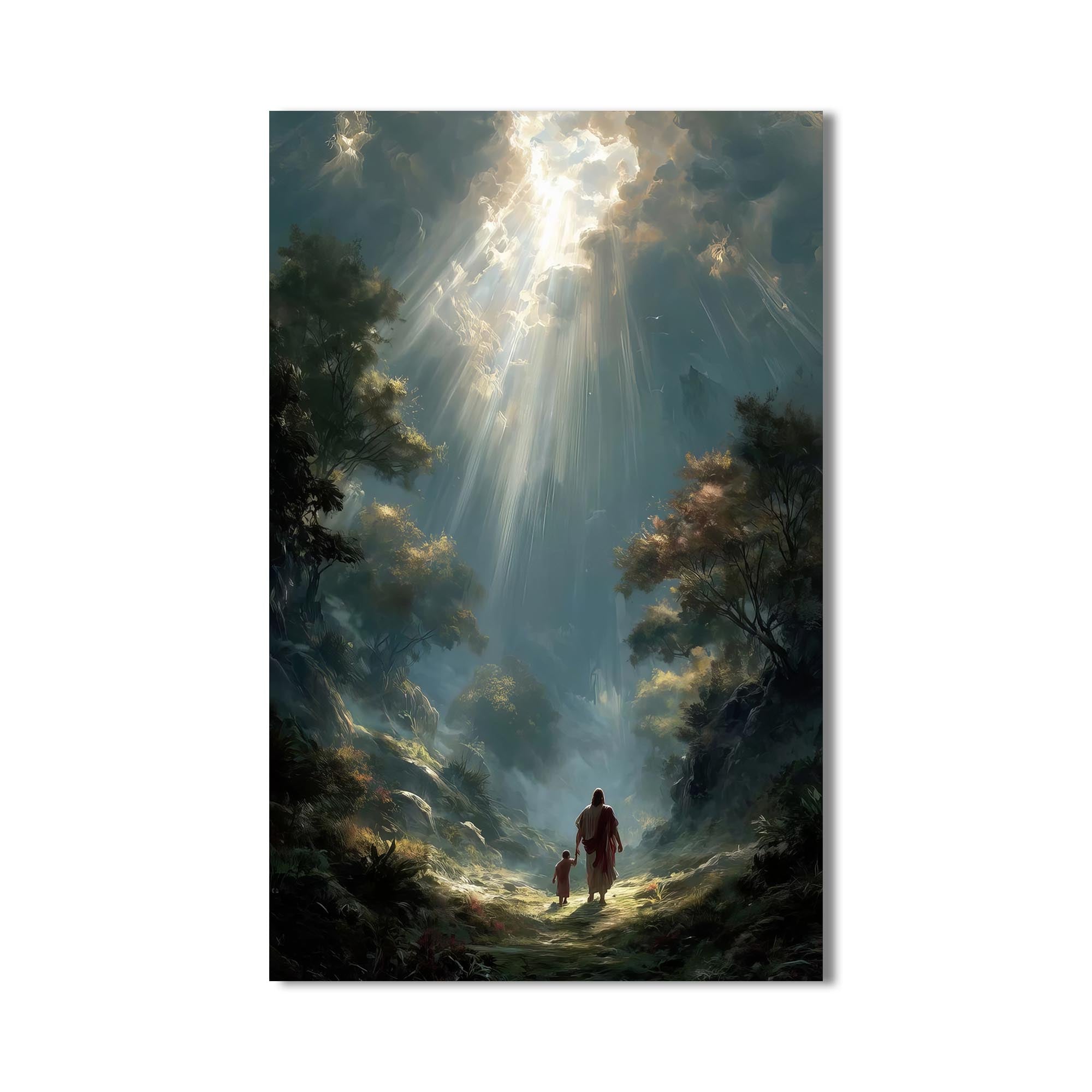 Artronauts Glass Print Walk With Me– Christian Tempered Glass Wall Art