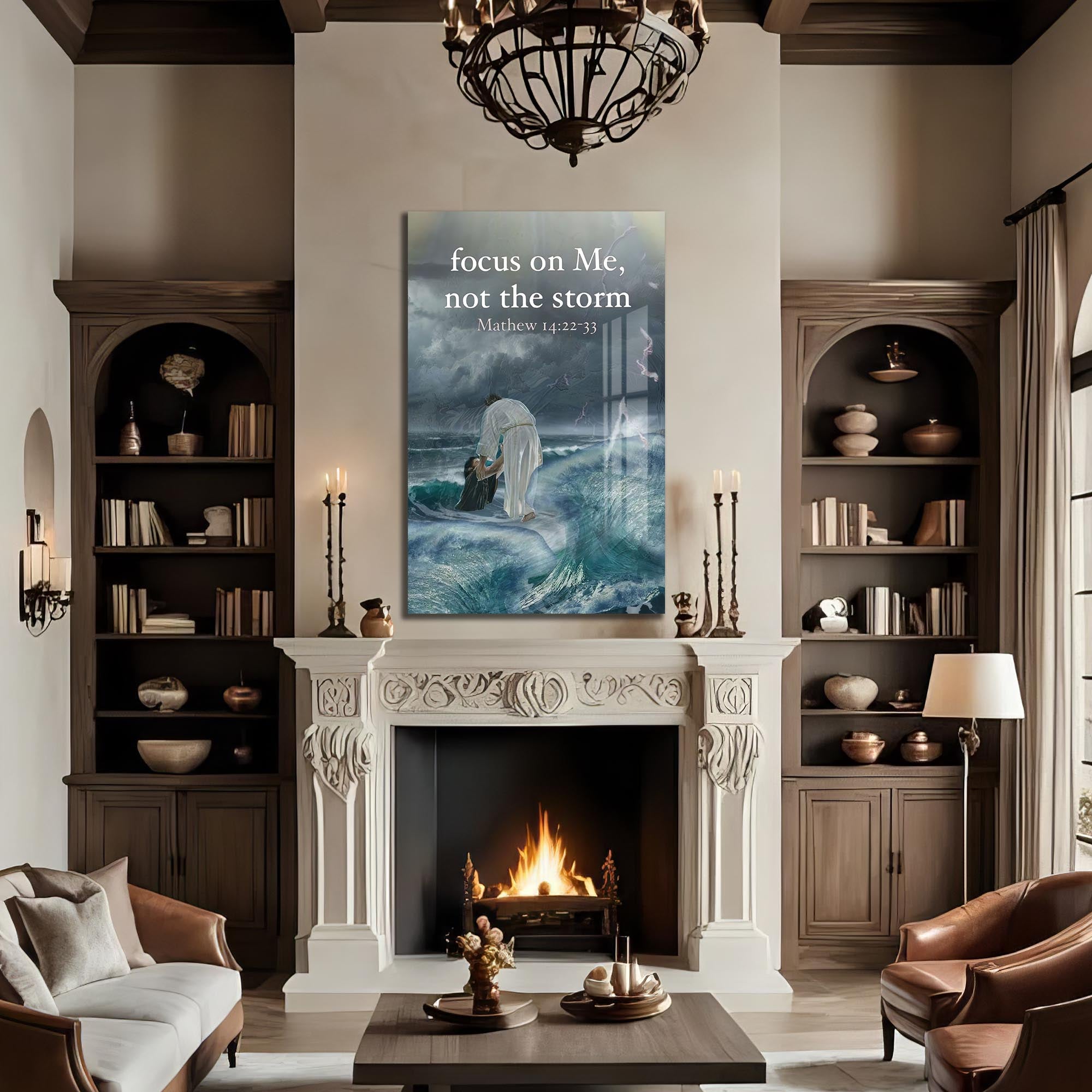 Artronauts Glass Print Still the Storm– Christian Tempered Glass Wall Art