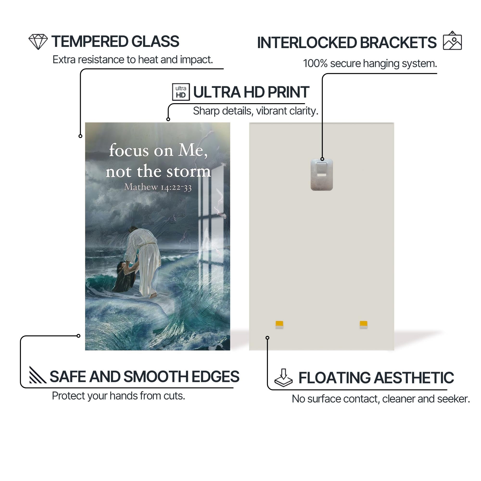 Artronauts Glass Print Still the Storm– Christian Tempered Glass Wall Art