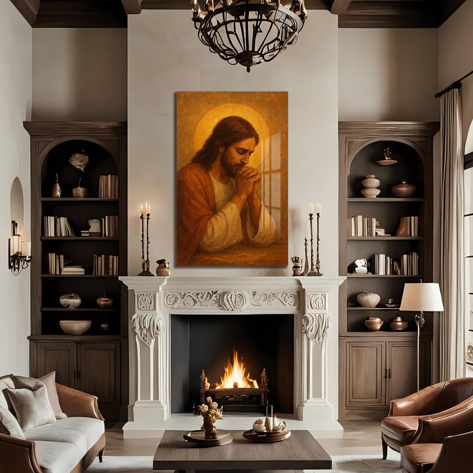 Artronauts Glass Print Prayer of Light– Christian Tempered Glass Wall Art