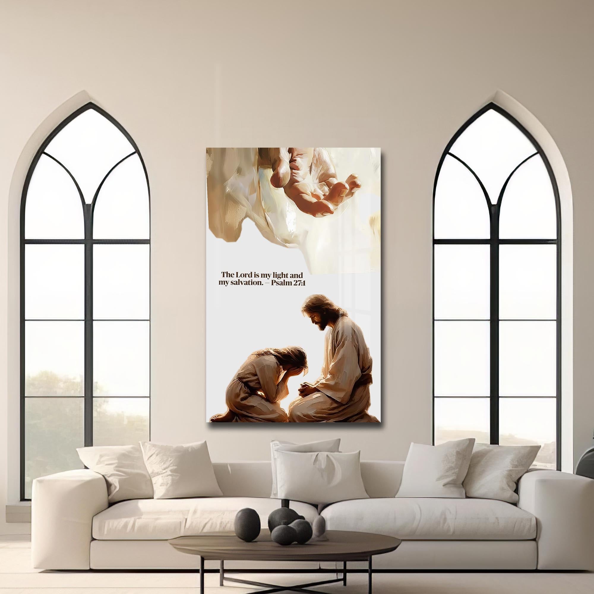 Artronauts Glass Print My Light and Salvation– Christian Tempered Glass Wall Art
