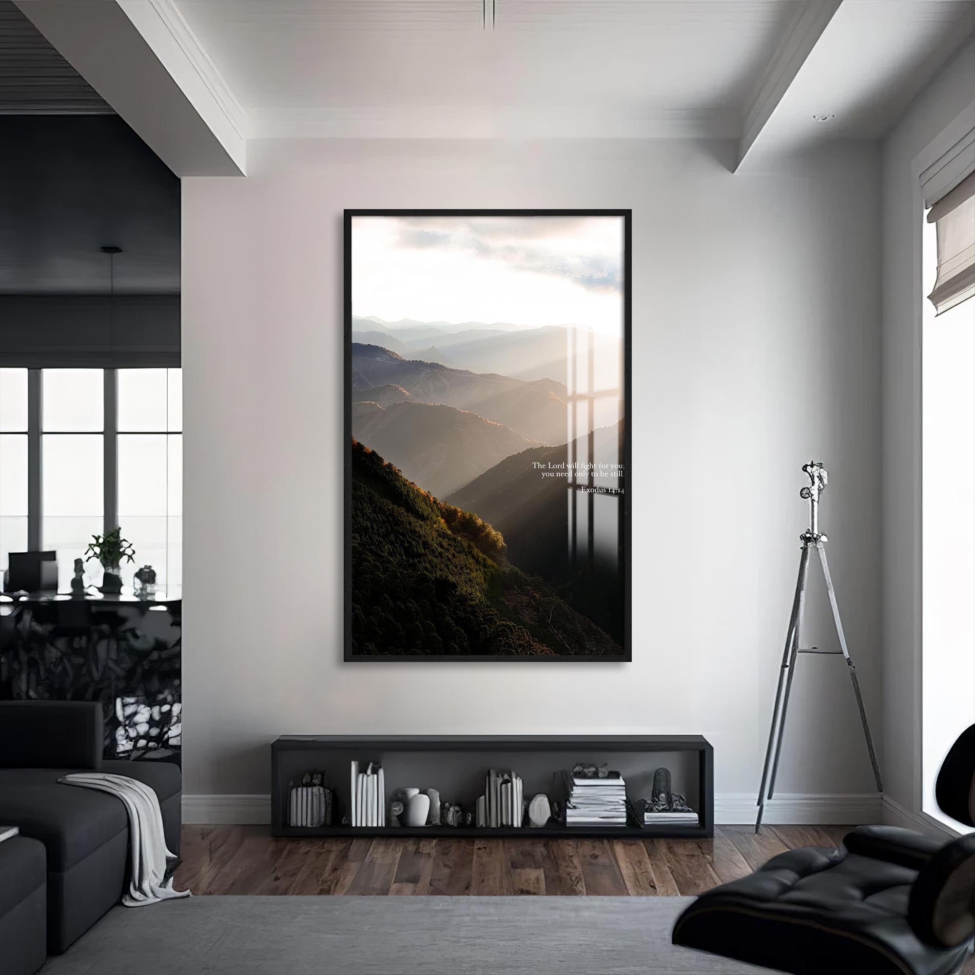 Artronauts Glass Print S | 72x46 cm | 28.3"x18.1" / Black In His Creation– Christian Tempered Glass Wall Art