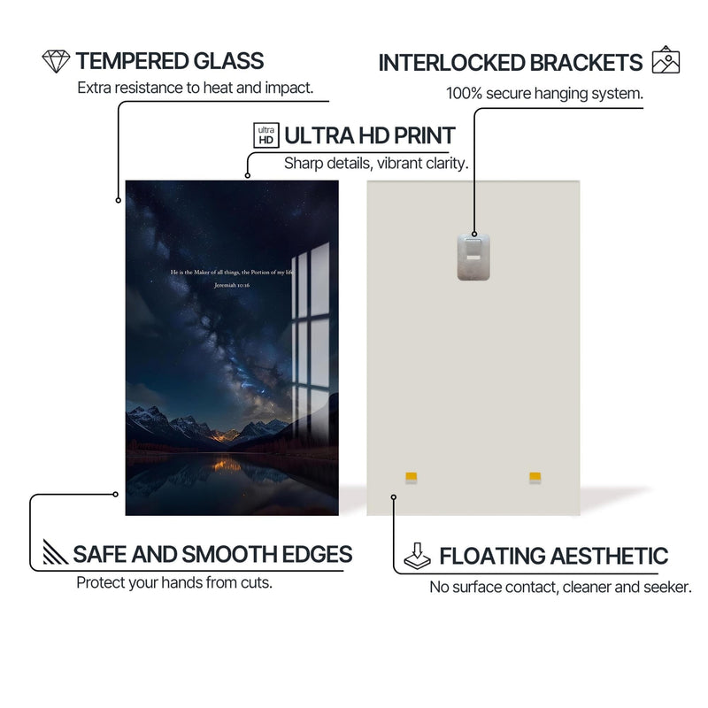 Artronauts Glass Print He Shall Reign– Christian Tempered Glass Wall Art