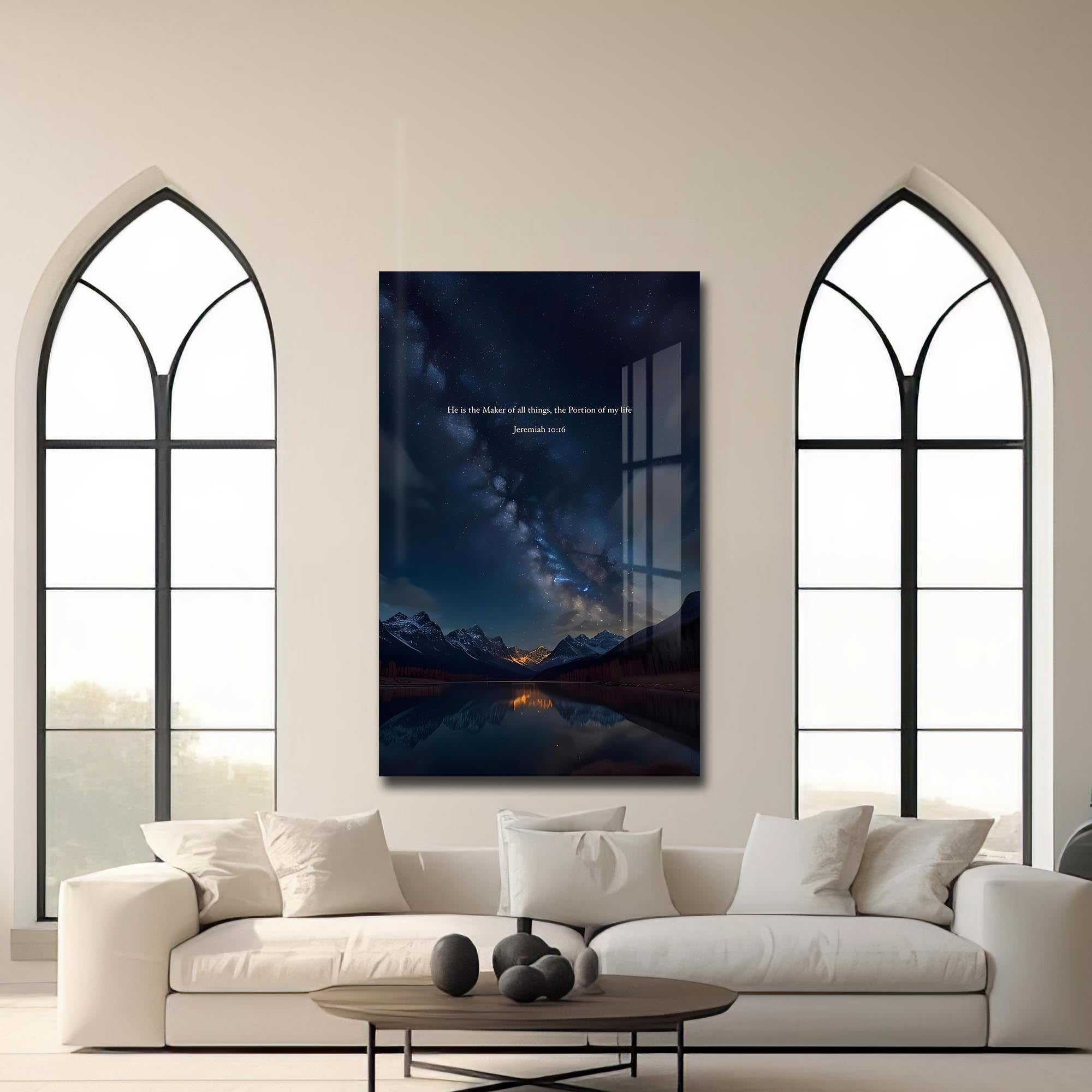 Artronauts Glass Print He Shall Reign– Christian Tempered Glass Wall Art