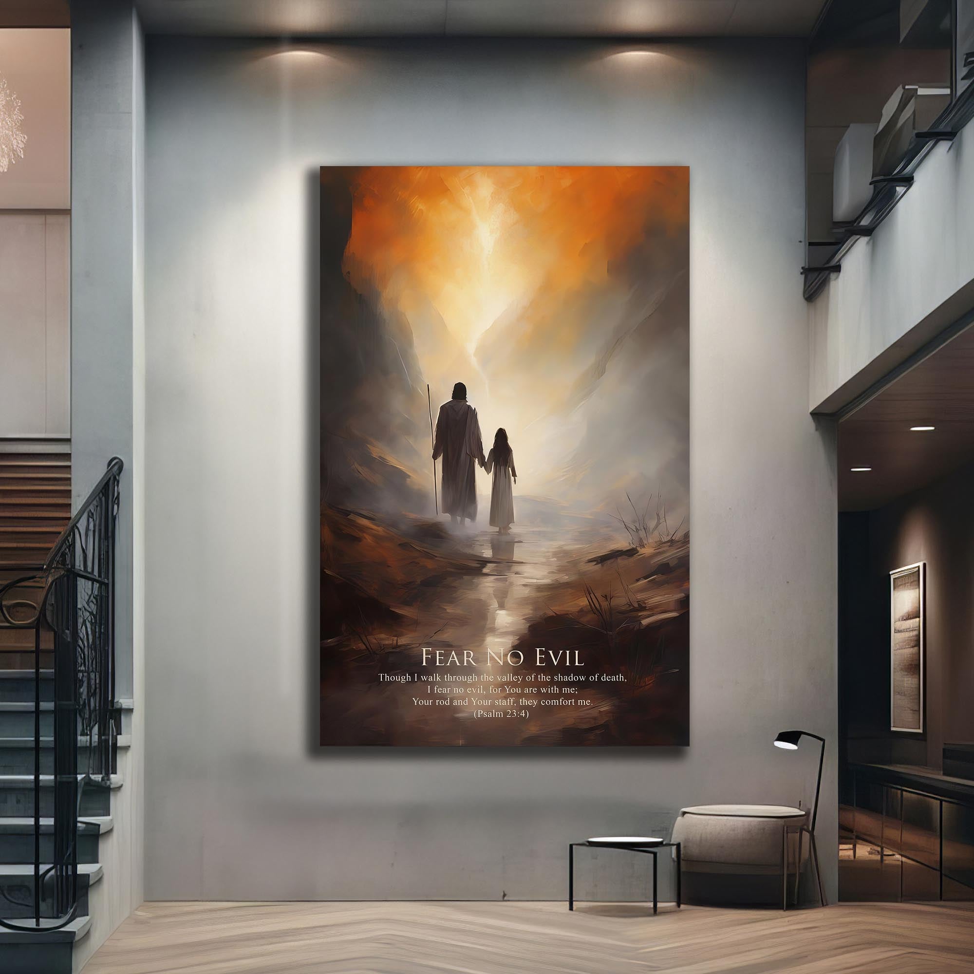 Artronauts Glass Print Fear No Evil– Christian Tempered Glass Wall Art