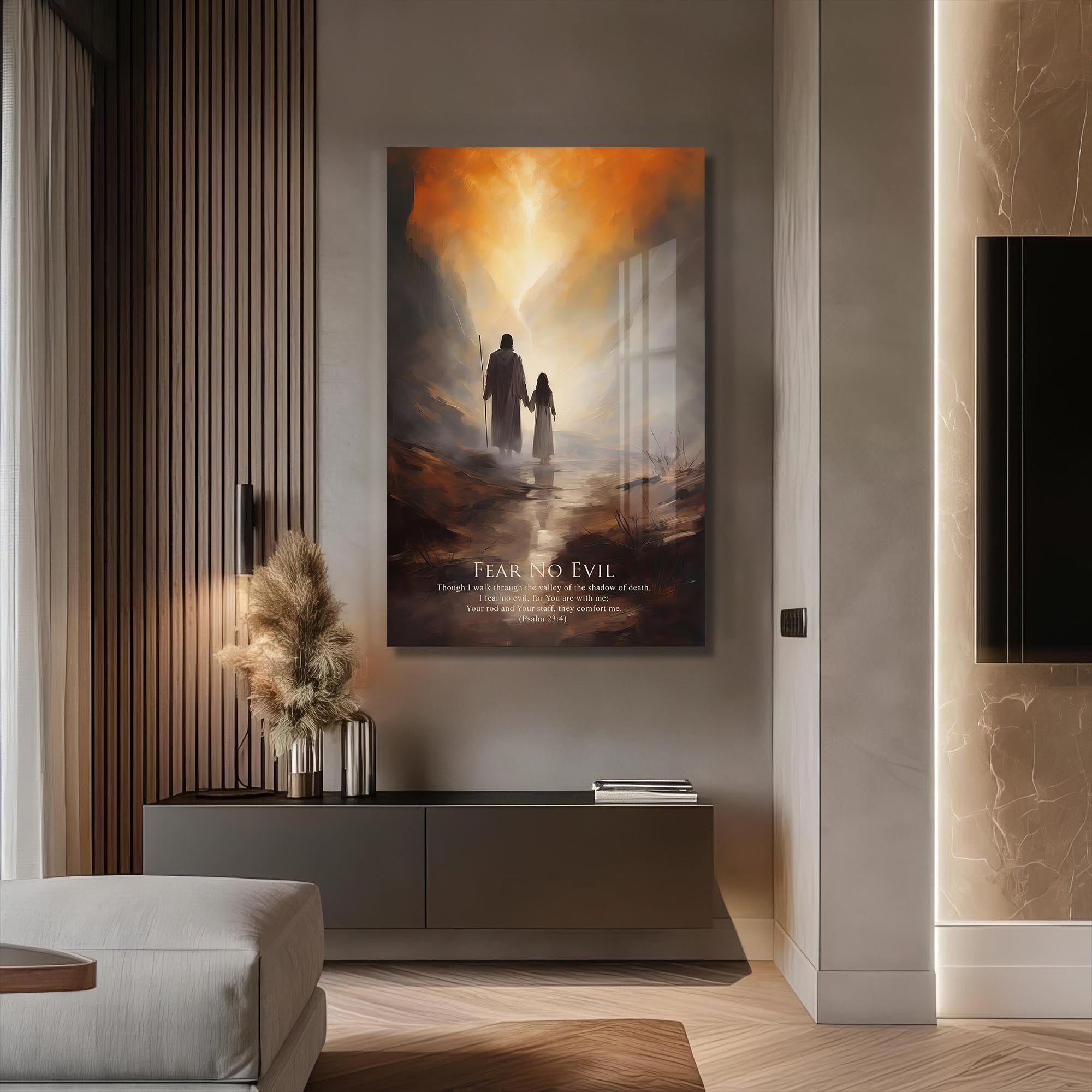 Artronauts Glass Print Fear No Evil– Christian Tempered Glass Wall Art