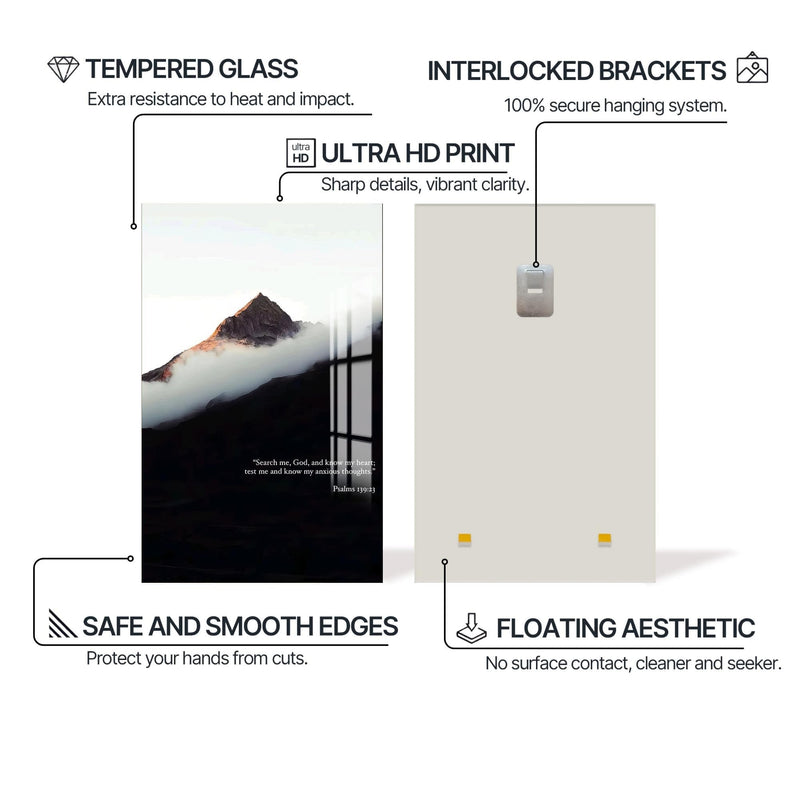 Artronauts Glass Print Search My Heart– Christian Tempered Glass Wall Art