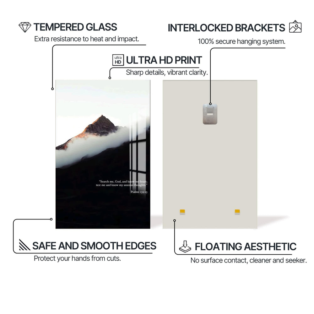 Artronauts Glass Print Search My Heart– Christian Tempered Glass Wall Art