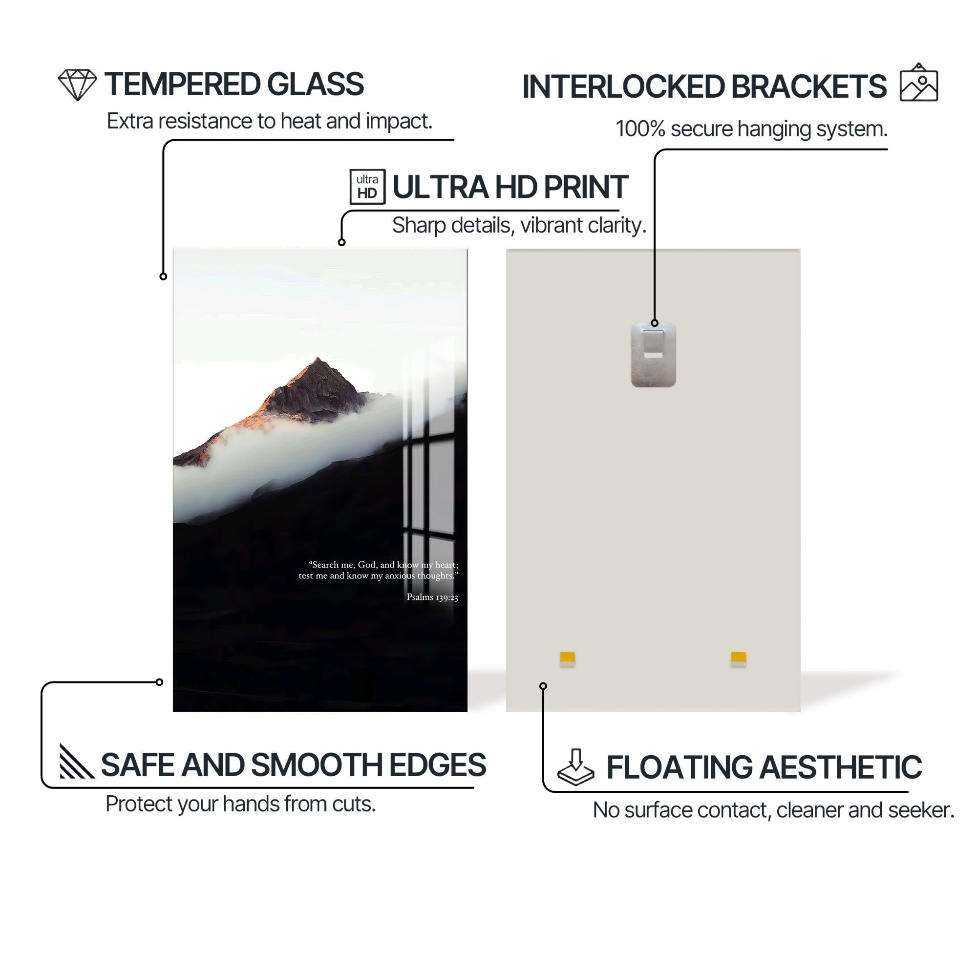 Artronauts Glass Print Search My Heart– Christian Tempered Glass Wall Art