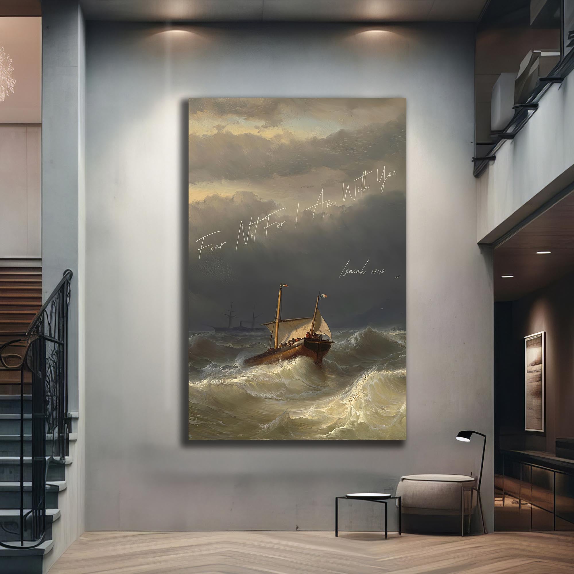 Artronauts Glass Print Fear Not, I Am With You– Christian Tempered Glass Wall Art