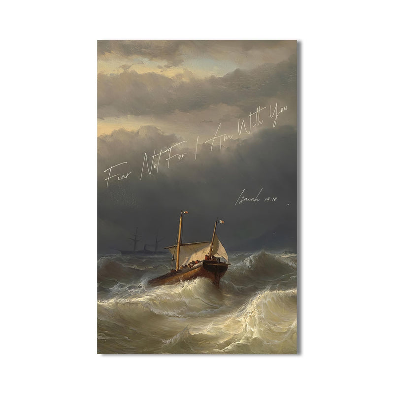 Artronauts Glass Print Fear Not, I Am With You– Christian Tempered Glass Wall Art