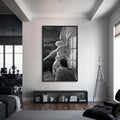Artronauts Glass Print M | 90x60 cm | 35.4"x23.6" / Black Sword of Hope– Christian Tempered Glass Wall Art