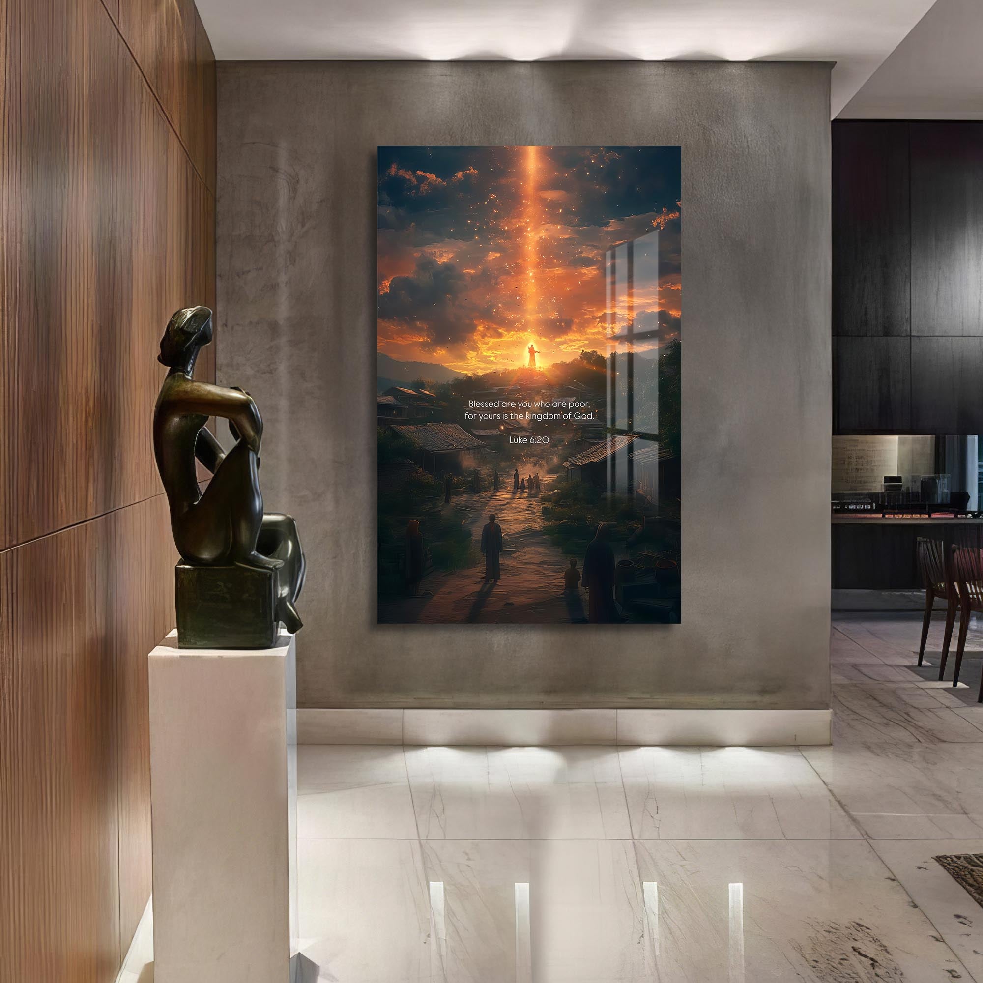 Artronauts Glass Print Blessed Are You– Christian Tempered Glass Wall Art