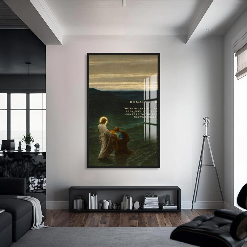 Artronauts Glass Print S | 72x46 cm | 28.3"x18.1" / Black Greater Glory– Christian Tempered Glass Wall Art