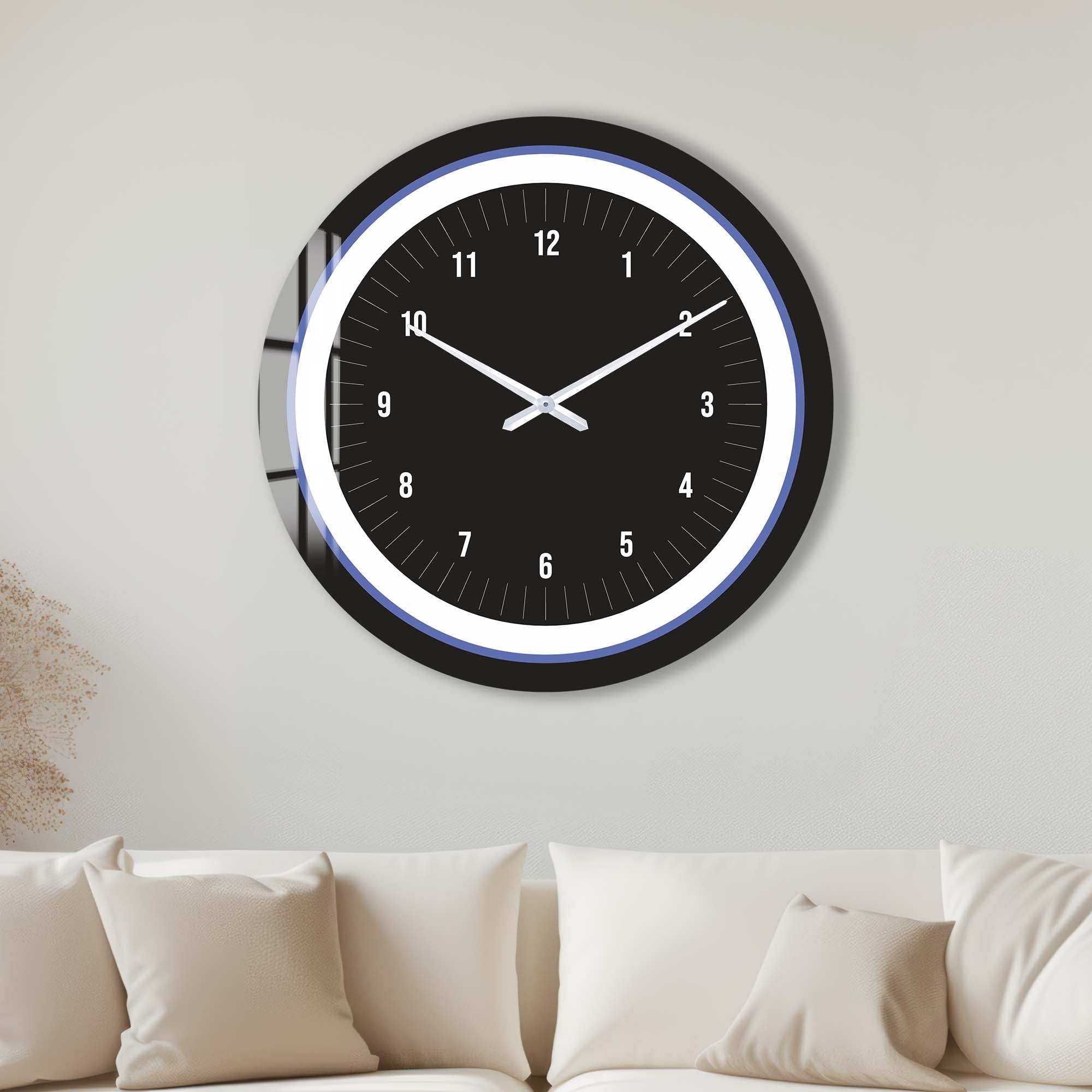 Sapphire Touch - Glass Wall Clock