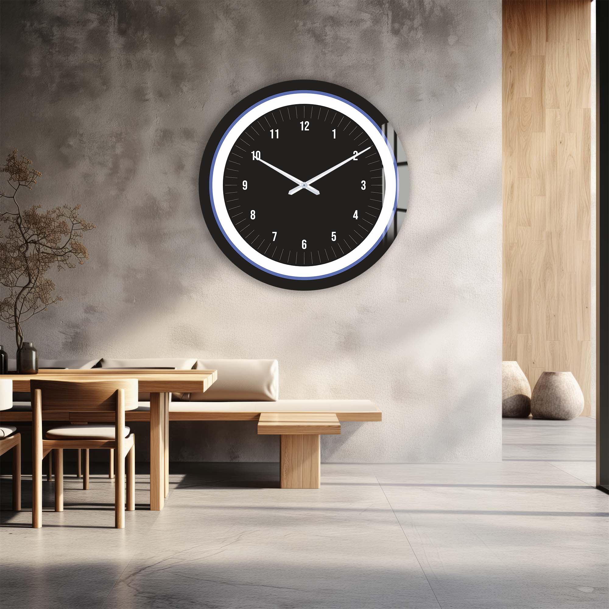 Sapphire Touch - Glass Wall Clock