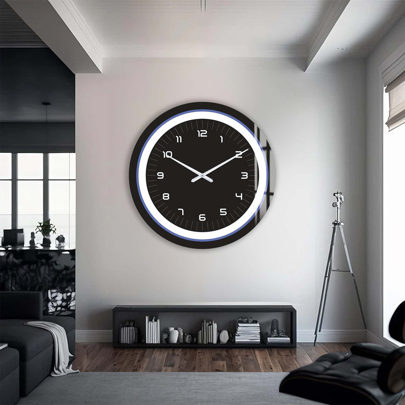 Artronauts Glass Print Sapphire Touch III - Glass Wall Clock