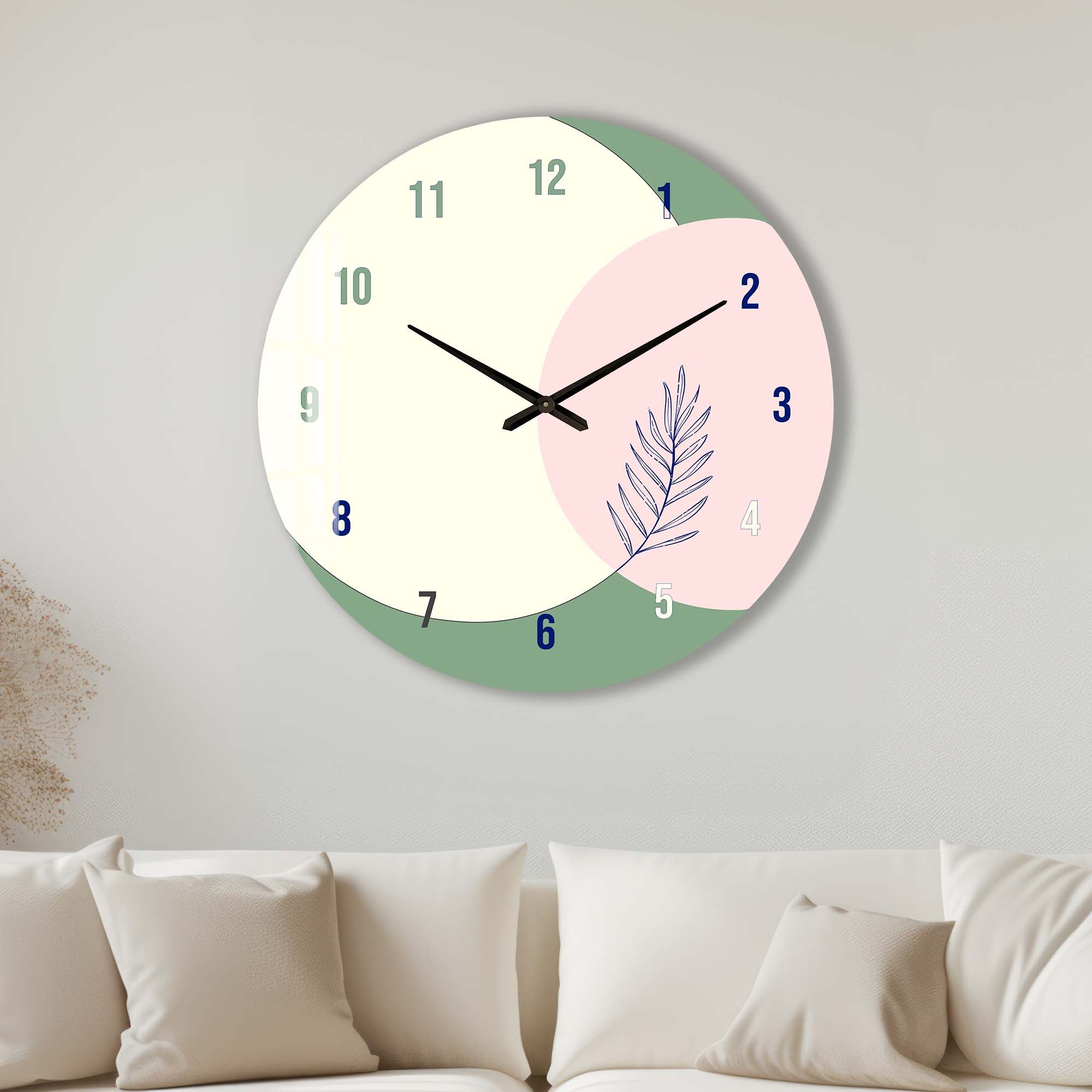 Pistachio - Glass Wall Clock