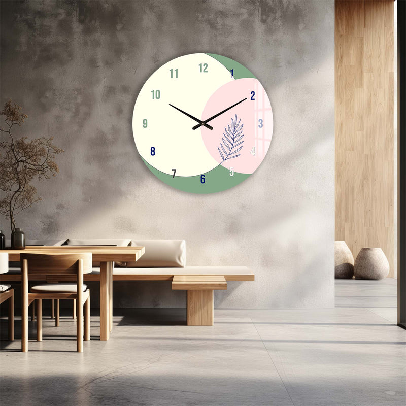 Artronauts Glass Print Pistachio - Glass Wall Clock