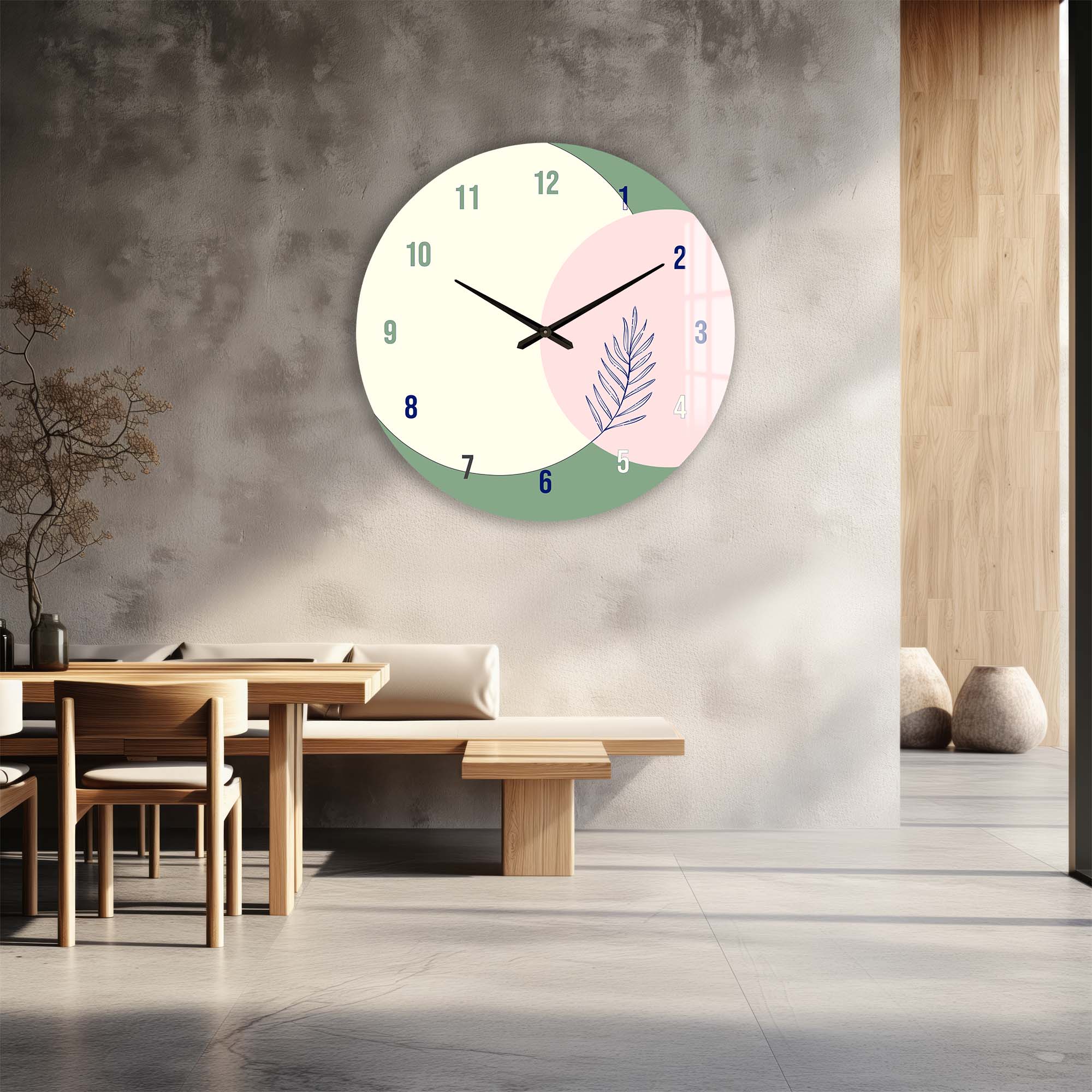 Pistachio - Glass Wall Clock