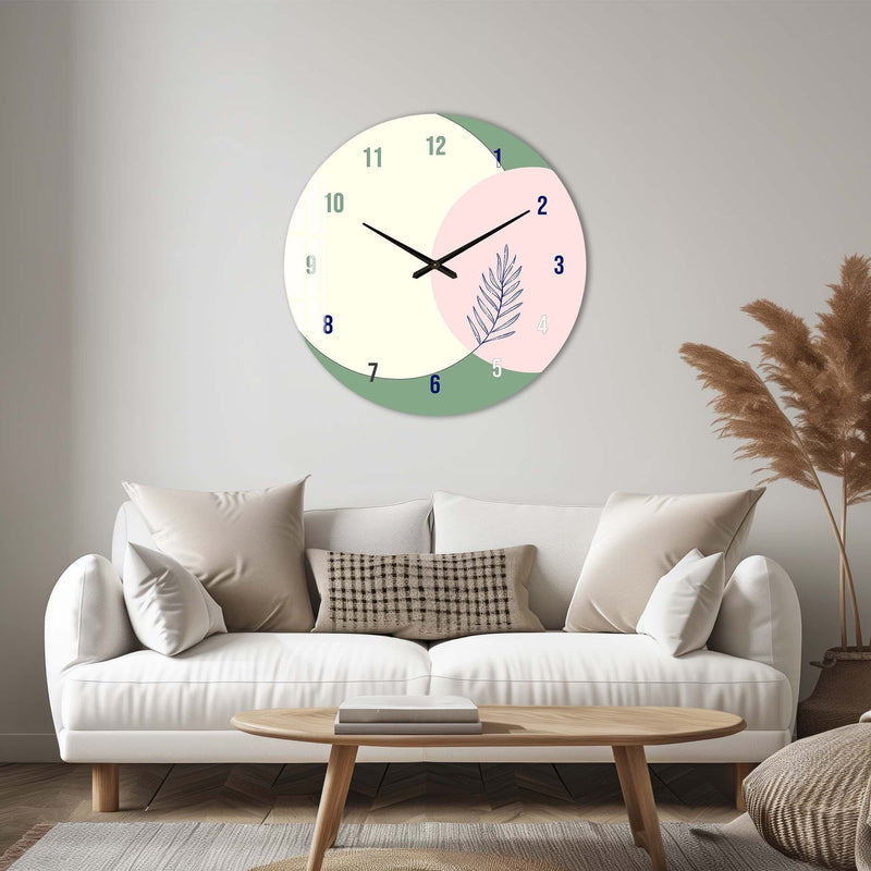 Artronauts Glass Print Pistachio - Glass Wall Clock