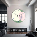Artronauts Glass Print Pistachio - Glass Wall Clock