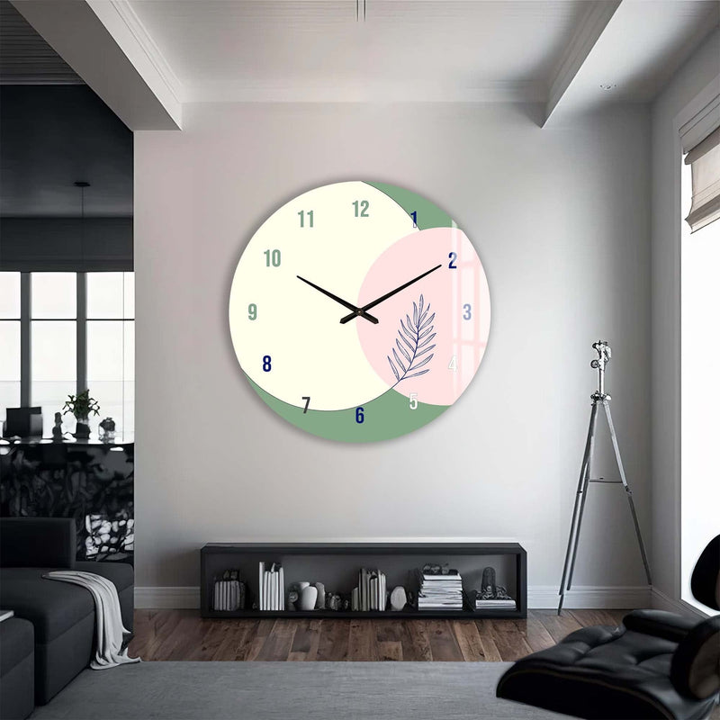 Artronauts Glass Print Pistachio - Glass Wall Clock
