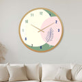 Artronauts Glass Print 40 cm ⌀ | 15.7" / Gold Pistachio - Glass Wall Clock