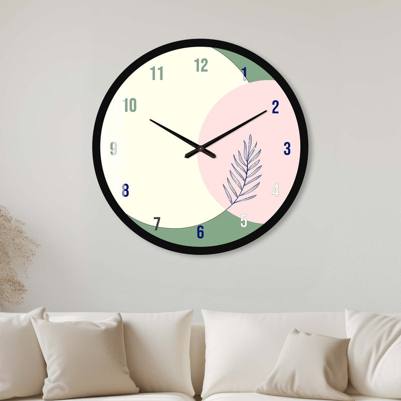 Artronauts Glass Print 40 cm ⌀ | 15.7" / Black Pistachio - Glass Wall Clock