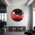 Artronauts Glass Print Red Layers - Glass Wall Clock