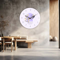 Artronauts Glass Print Lunaria Lilac - Glass Wall Clock