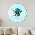 Artronauts Glass Print 40 cm ⌀ | 15.7" / Frameless Lunaria Blue - Glass Wall Clock