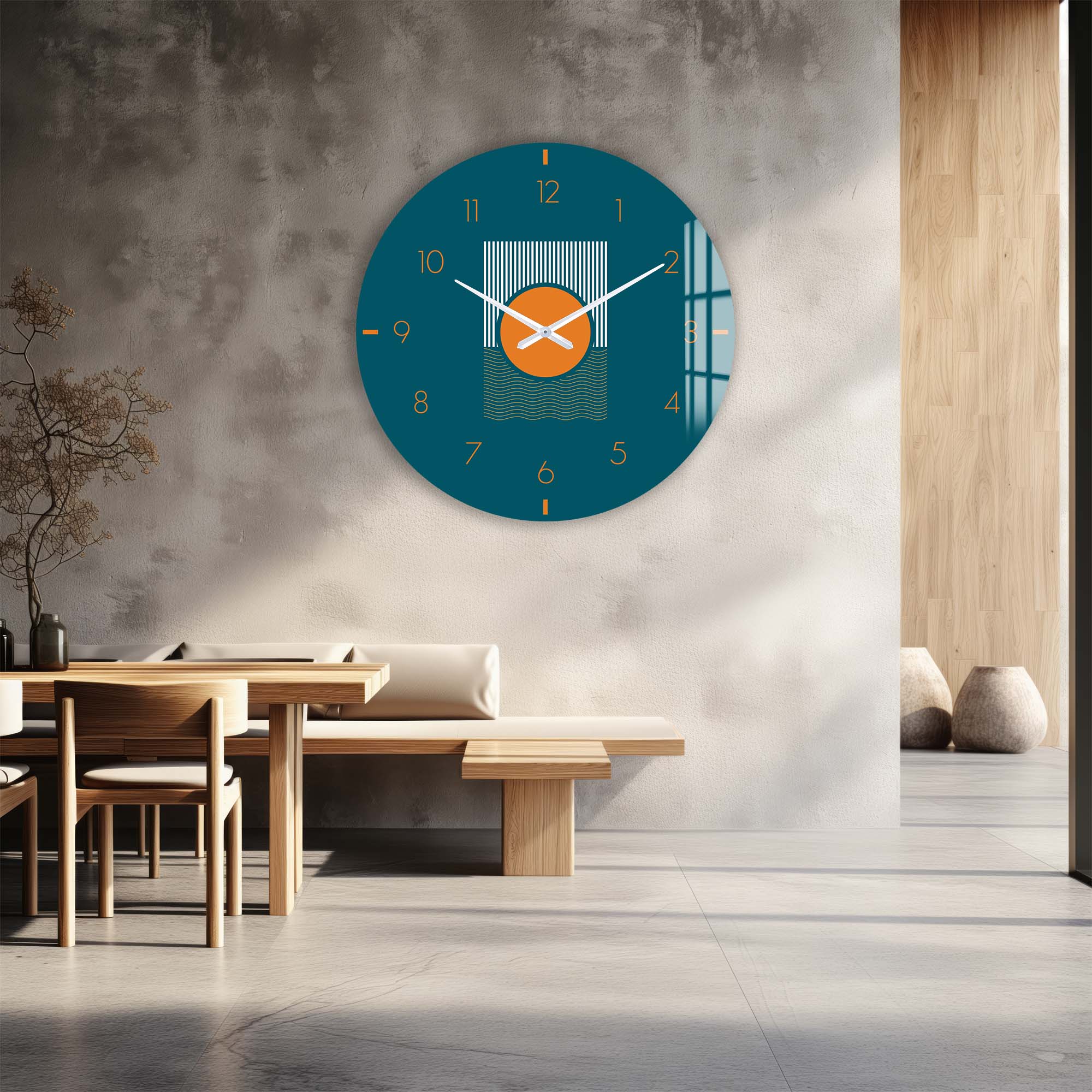 Soluna - Glass Wall Clock