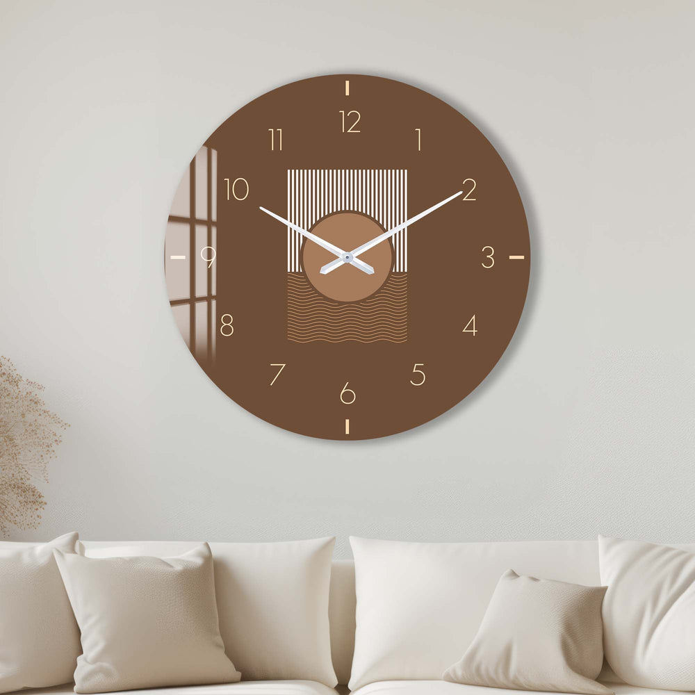Artronauts Glass Print 40 cm ⌀ | 15.7" / Frameless Soluna Rust - Glass Wall Clock