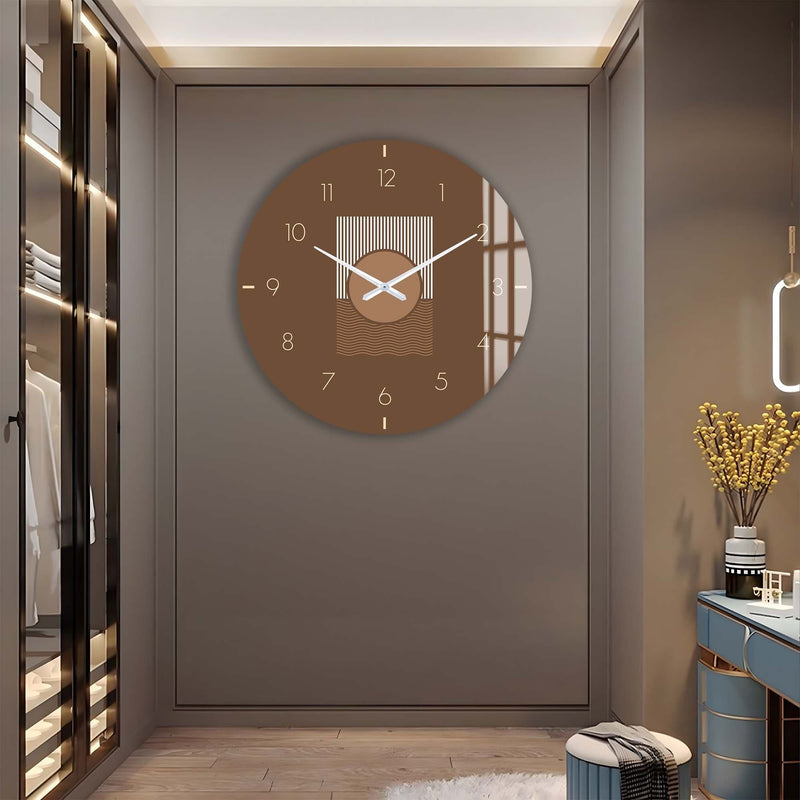 Artronauts Glass Print Soluna Rust - Glass Wall Clock