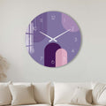 Artronauts Glass Print 40 cm ⌀ | 15.7" / Frameless Puffy Purple - Glass Wall Clock