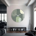 Artronauts Glass Print Puffy Khaki - Glass Wall Clock