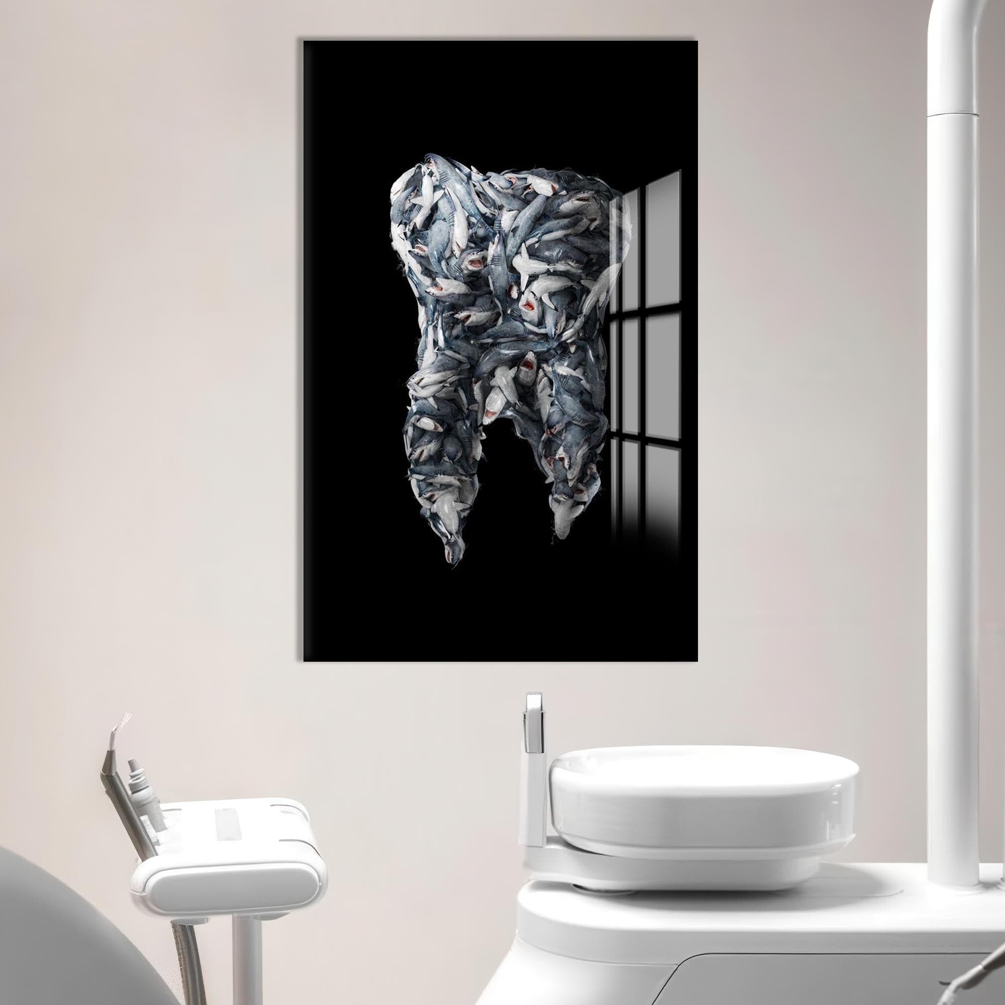 Artronauts Glass Print Shark Tooth - Tempered Glass Wall Art