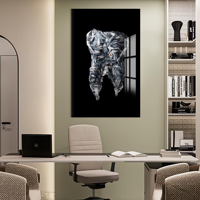 Artronauts Glass Print Shark Tooth - Tempered Glass Wall Art