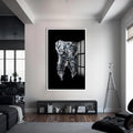 Artronauts Glass Print S | 72x46 cm | 28.3"x18.1" / White Shark Tooth - Tempered Glass Wall Art