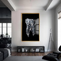 Artronauts Glass Print S | 72x46 cm | 28.3"x18.1" / Gold Shark Tooth - Tempered Glass Wall Art