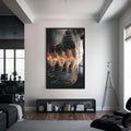 Artronauts Glass Print S | 72x46 cm | 28.3"x18.1" / Black Dental Anatomy Sketch - Tempered Glass Wall Art