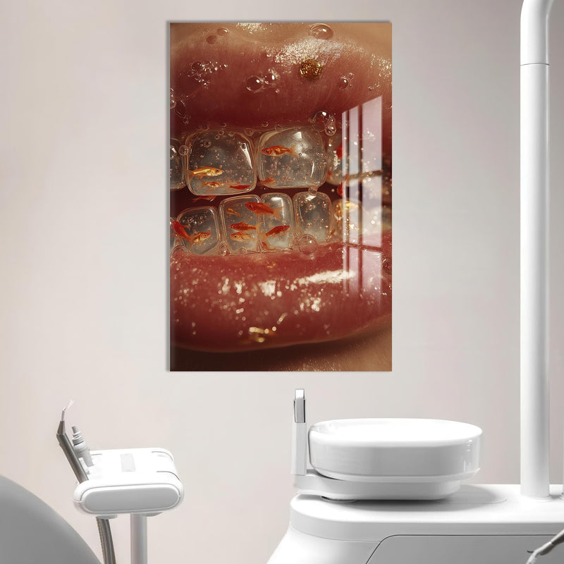 Artronauts Glass Print Goldfish Braces - Tempered Glass Wall Art